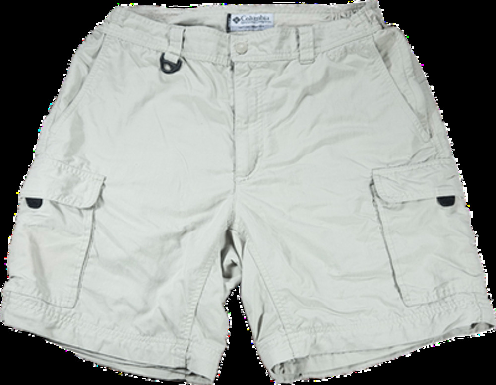 Columbia Omni-Dry Men's Cargo Shorts Khaki M Nylon Quick Dry Hiking